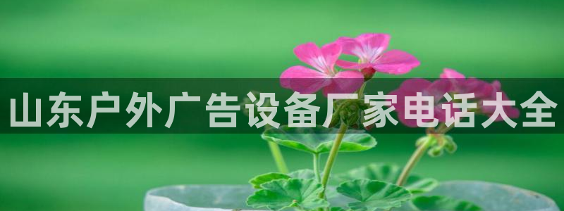 杏宇平台登录步骤图：山东户外广告设备厂家电话大全