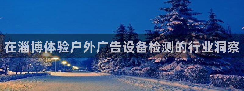 杏宇平台是什么：在淄博体验户外广告设备检测的行业洞察