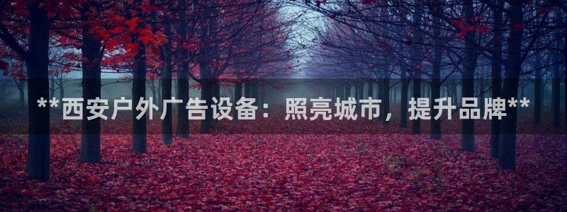 杏宇平台招商：**西安户外广告设备：照亮城市，提升品牌**