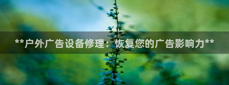 杏宇平台怎么样赚钱：**户外广告设备修理：恢复您的广告影响力**