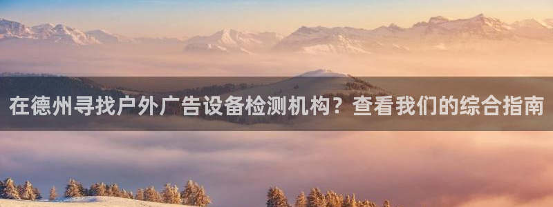 杏宇平台代理多少钱一个：在德州寻找户外广告设备检测机构？查看我们的综合指南