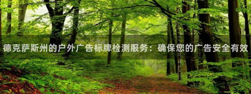 杏宇平台登录方法：德克萨斯州的户外广告标牌检测服务：确保您的广告安全有效