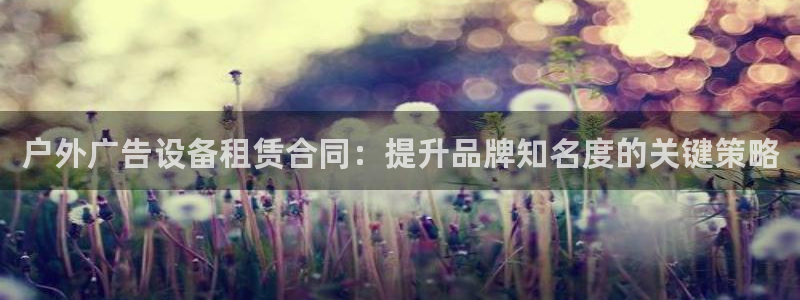 杏宇平台招商：户外广告设备租赁合同：提升品牌知名度的关键策略