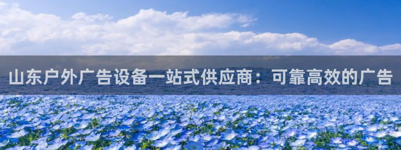 杏宇官方平台官网下载：山东户外广告设备一站式供应商：可靠高效的广告