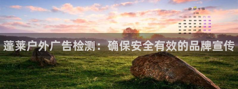 杏宇代理注册：蓬莱户外广告检测：确保安全有效的品牌宣传