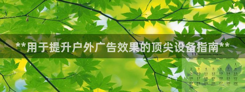 杏宇平台注册地址：**用于提升户外广告效果的顶尖设备指南**
