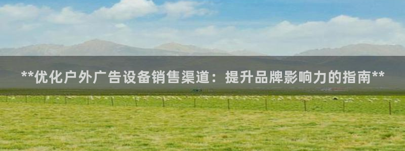 杏宇平台怎么样：**优化户外广告设备销售渠道：提升品牌影响力的指南**