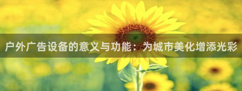 杏宇平台客服：户外广告设备的意义与功能：为城市美化增添光彩