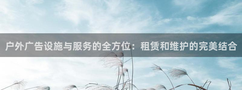 杏宇平台怎么样：户外广告设施与服务的全方位：租赁和维护的完美结合